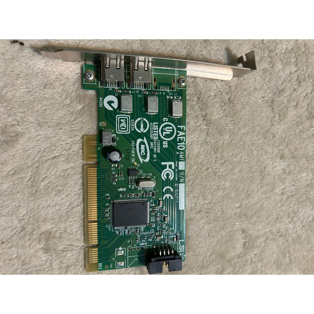 LSI LS2-FAE10 (B) FireWire 1394a PCI Expansion Card 2-Port External 1-Port Inter